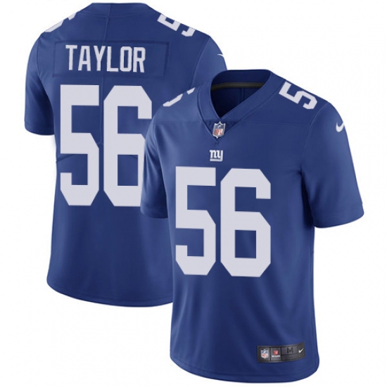 Men's Nike New York Giants #56 Lawrence Taylor Royal Blue Team Color Vapor Untouchable Limited Player NFL Jersey - Ujersey