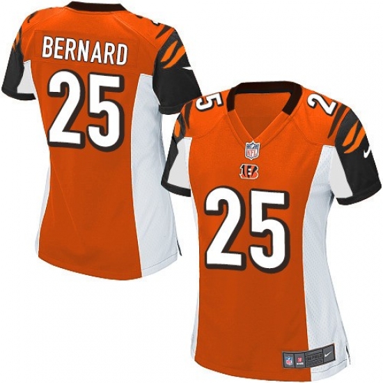 Women's Nike Cincinnati Bengals #25 Giovani Bernard Game Orange Alternate NFL Jersey - Ujersey