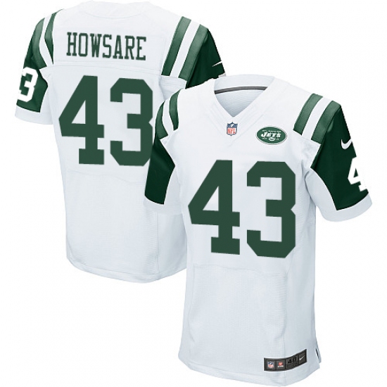 Men's Nike New York Jets #43 Julian Howsare Elite White NFL Jersey - Ujersey