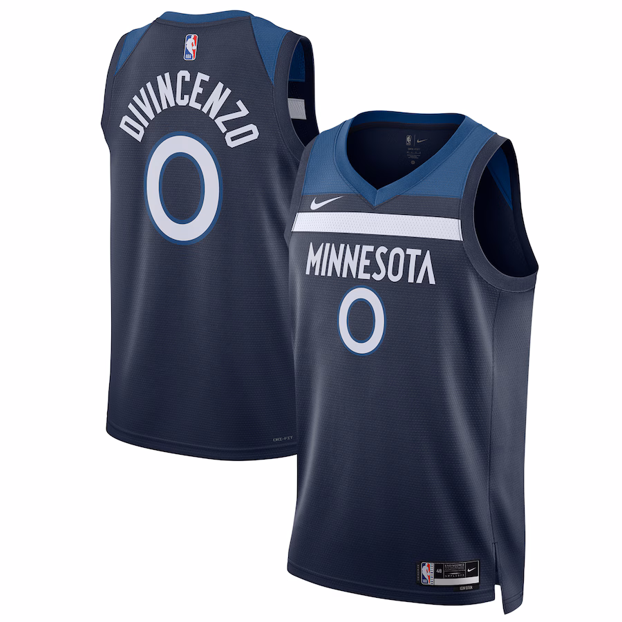Unisex Minnesota Timberwolves Donte DiVincenzo Nike Navy Swingman Player Jersey - Icon Edition - Ujersey