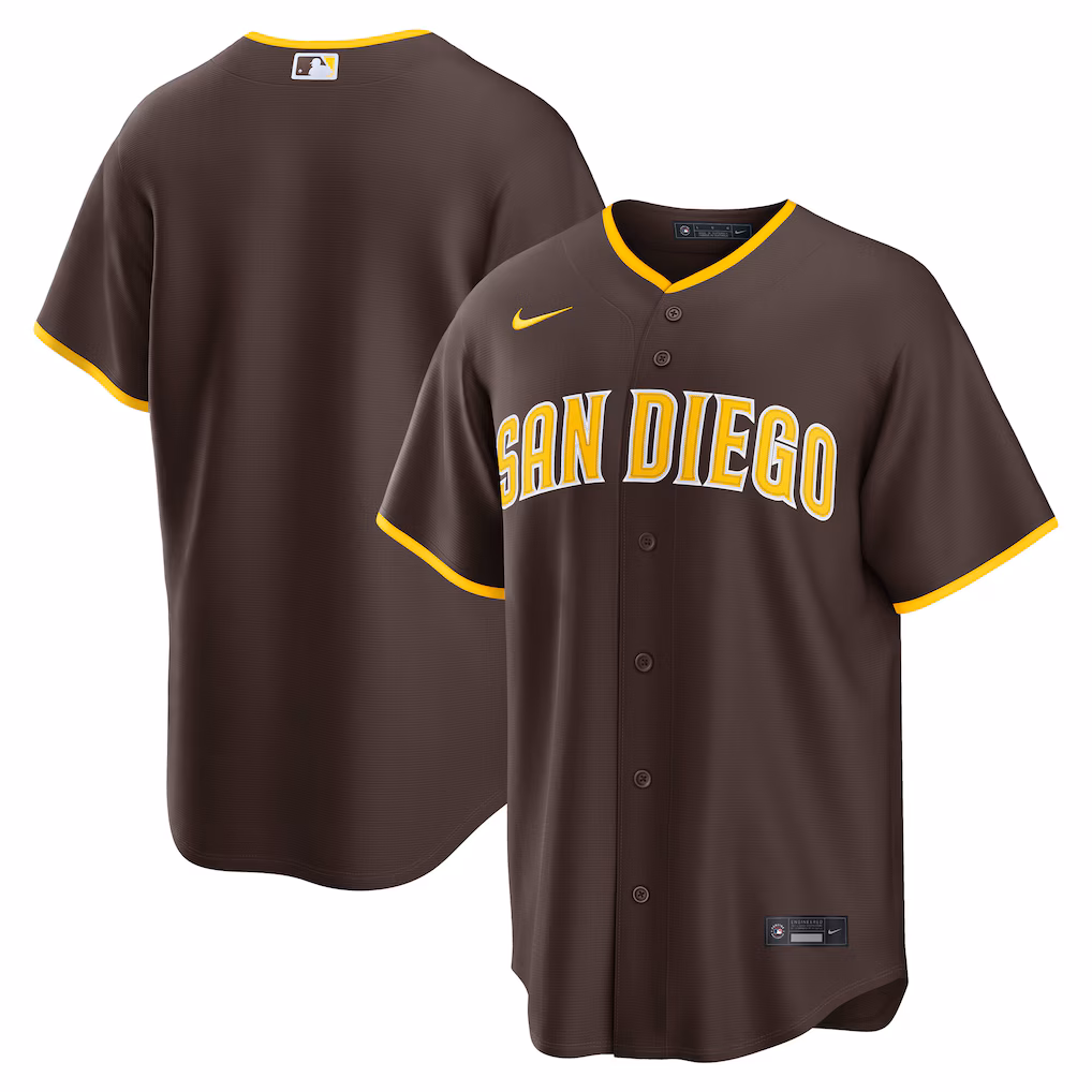 Men's San Diego Padres Nike Brown Road Replica Jersey - Vujersey Los Angeles Rams