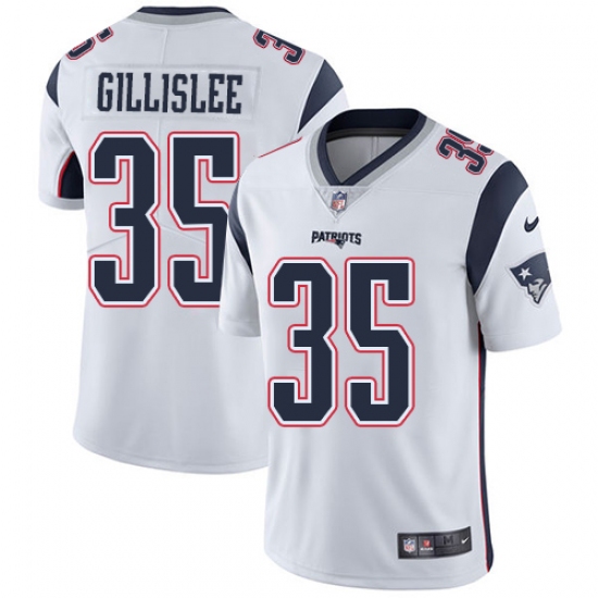 Youth Nike New England Patriots #35 Mike Gillislee White Vapor Untouchable Limited Player NFL Jersey - Ujersey