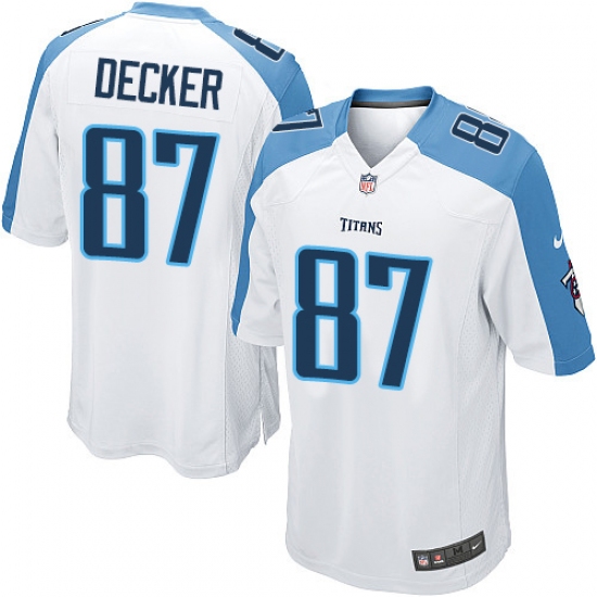 Men's Nike Tennessee Titans #87 Eric Decker Game White NFL Jersey - Ujersey