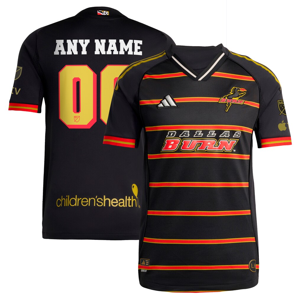 Men's FC Dallas adidas Black 2025 Third Authentic Custom Jersey - Ujersey