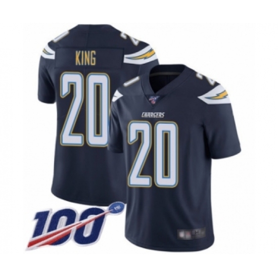 Men's Los Angeles Chargers #20 Desmond King Navy Blue Team Color Vapor Untouchable Limited Player 100th Season Football Jersey - Ujersey