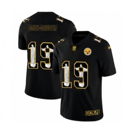 Men's Pittsburgh Steelers #19 JuJu Smith-Schuster Black Jesus Faith Limited Player Football Jersey - Ujersey