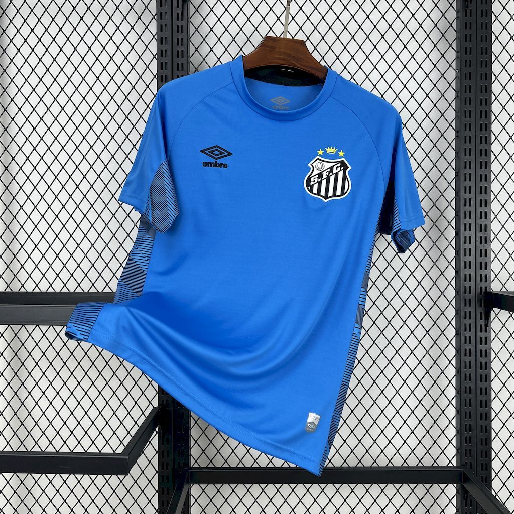 Santos FC Soccer Jersey Blue Goalkeeper Custom Shirt 2025 - ujerseystore