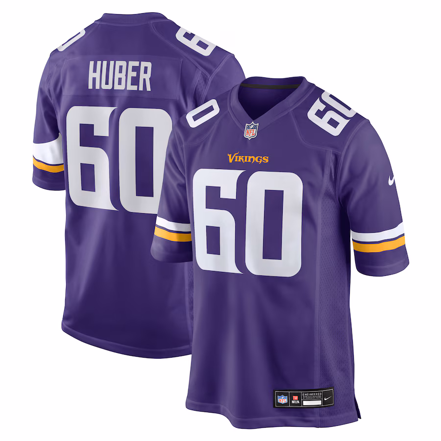 Men's Minnesota Vikings Joe Huber Nike Purple Team Game Jersey - Ujersey