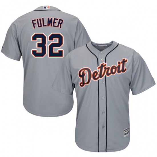 Youth Majestic Detroit Tigers #32 Michael Fulmer Replica Grey Road Cool Base MLB Jersey - Ujersey
