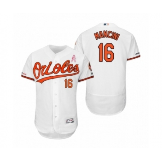 Men's 2019 Mothers Day Trey Mancini Baltimore Orioles #16 White Flex Base Home Jersey - Ujersey