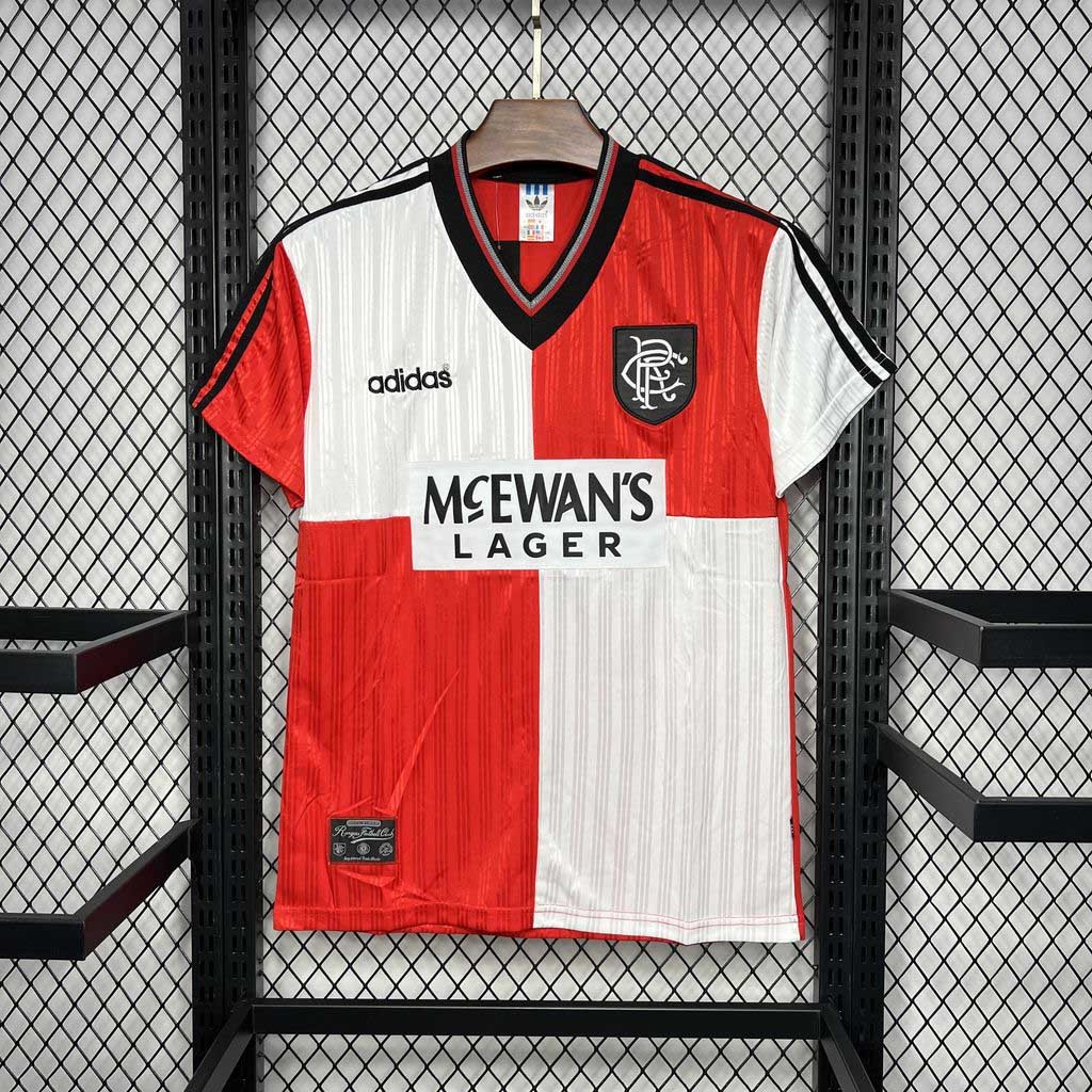 Rangers FC Retro Soccer Jersey Away Custom Shirt 1995-96 - ujerseystore