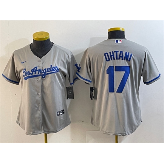 Youth Los Angeles Dodgers #17 Shohei Ohtani Gray Stitched Baseball Jersey - Ujersey