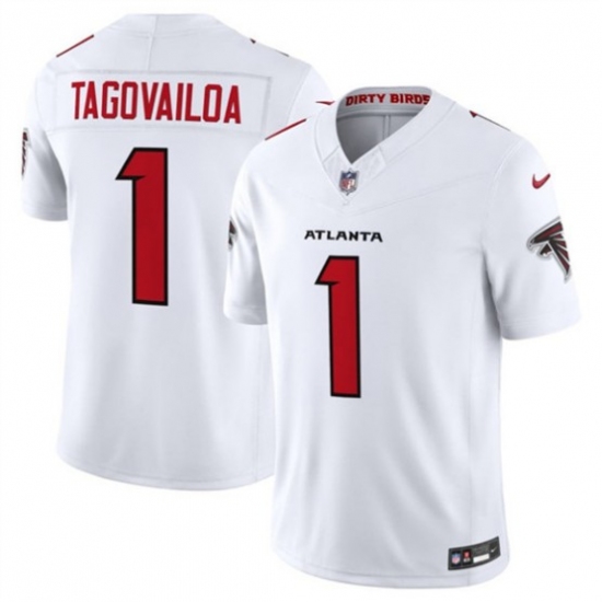 Men's Atlanta Falcons #1 Tua Tagovailoa White 2026 New F.U.S.E. Vapor Untouchable Limited Football Stitched Jersey - Ujersey