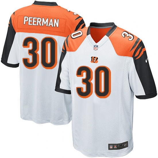 Men's Nike Cincinnati Bengals #30 Cedric Peerman Game White NFL Jersey - Ujersey