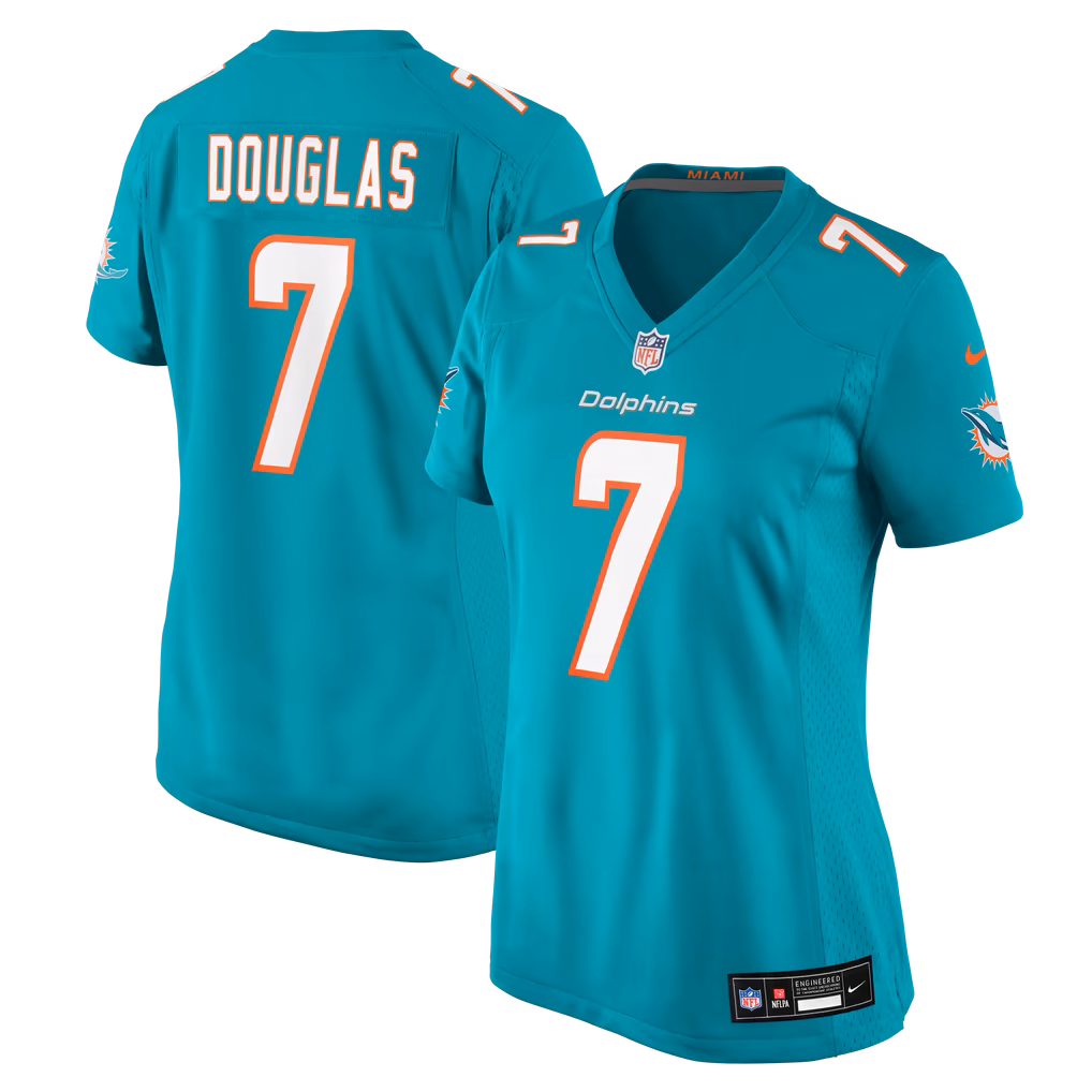 Women's Miami Dolphins Caleb Douglas Nike Aqua Game Jersey - U-jersey