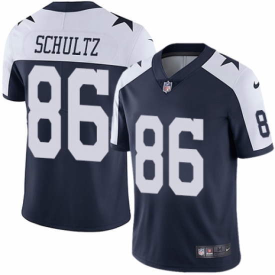 Men's Nike Dallas Cowboys #86 Dalton Schultz Navy Blue Throwback Alternate Vapor Untouchable Limited Player NFL Jersey - Ujersey