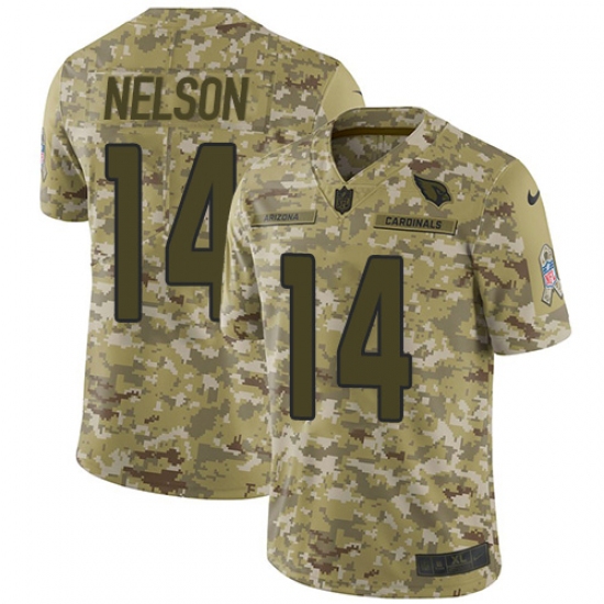Youth Nike Arizona Cardinals #14 J.J. Nelson Limited Camo 2018 Salute to Service NFL Jersey - Ujersey