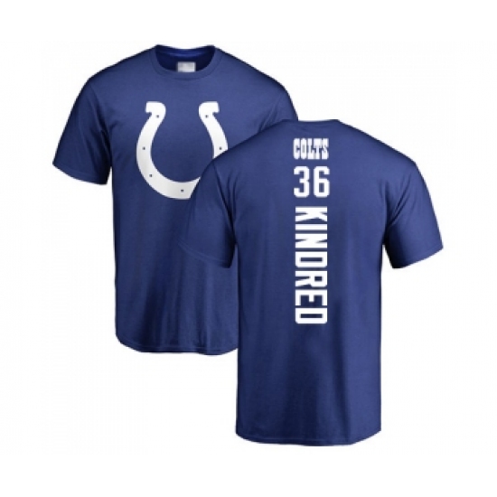 Football Indianapolis Colts #36 Derrick Kindred Royal Blue Backer T-Shirt - Ujersey