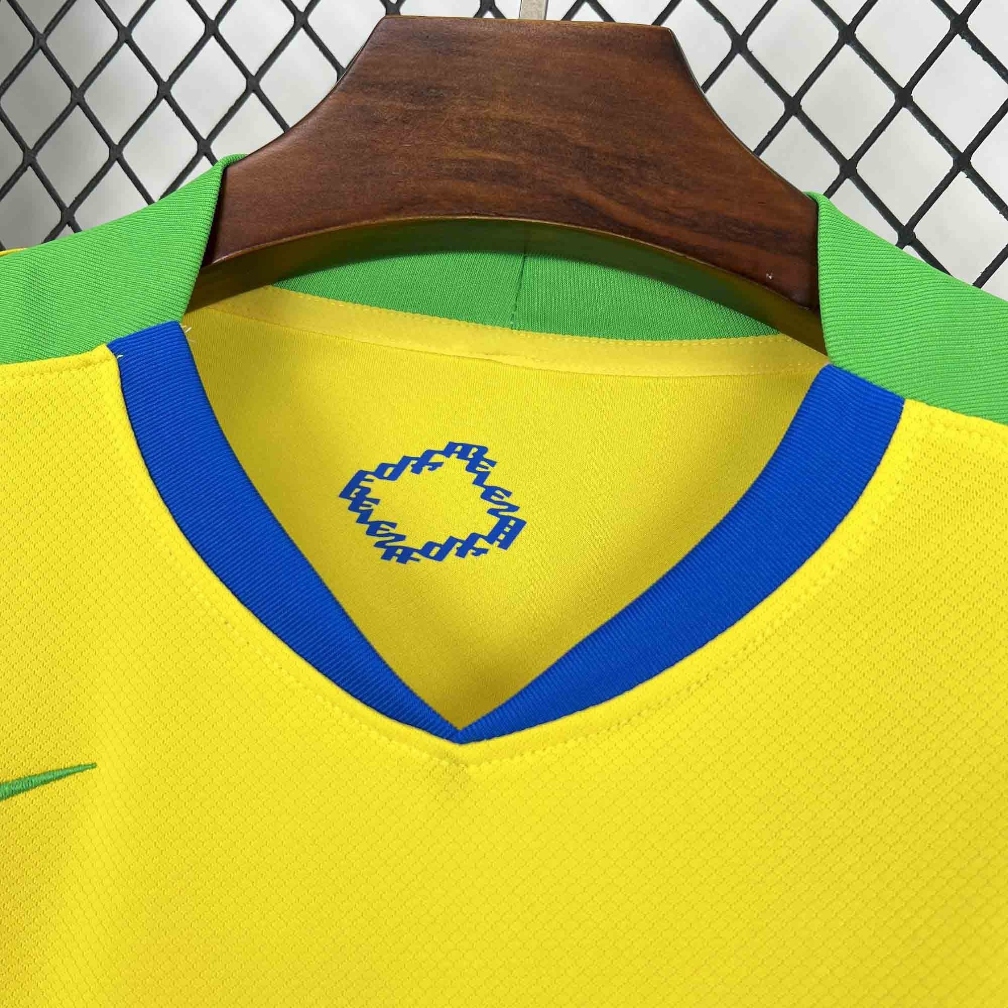 Brazil Soccer Jersey Home Custom Shirt 2025 - ujerseystore