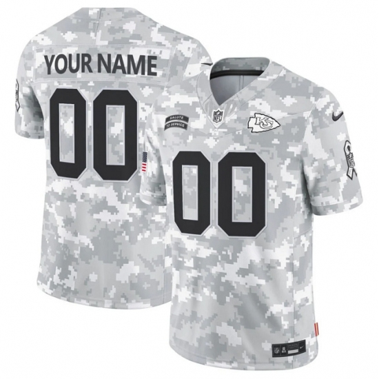 Men's Kansas City Chiefs Active Player Custom 2024 F.U.S.E Arctic Camo Salute To Service Limited Stitched Football Jersey - Ujersey