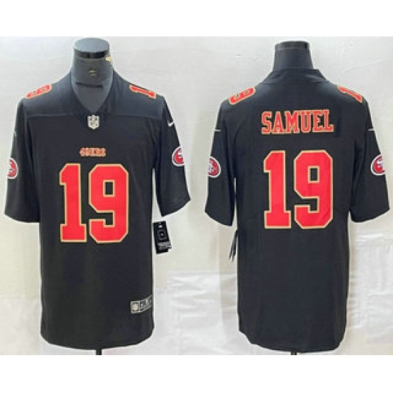 Men's San Francisco 49ers #19 Deebo Samuel Black Red Fashion Vapor Limited Stitched Jersey - Ujersey