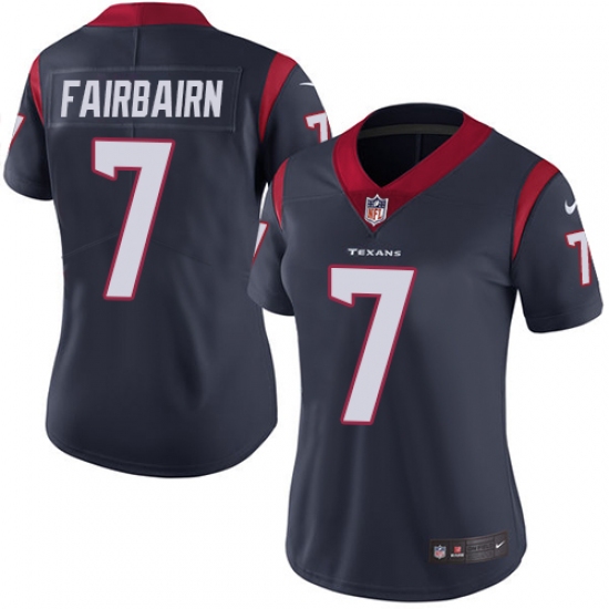 Women's Nike Houston Texans #7 Ka'imi Fairbairn Navy Blue Team Color Vapor Untouchable Limited Player NFL Jersey - Ujersey