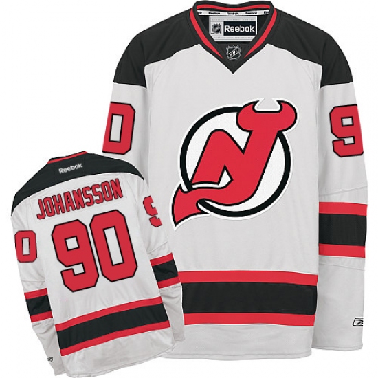 Women's Reebok New Jersey Devils #90 Marcus Johansson Authentic White Away NHL Jersey - Ujersey