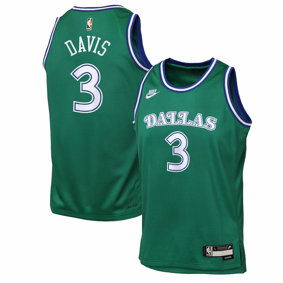 Youth Dallas Mavericks Anthony Davis Nike Green Swingman Jersey - Classic Edition - Ujersey