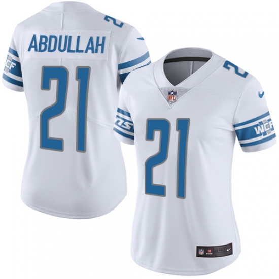 Women's Nike Detroit Lions #21 Ameer Abdullah Limited White Vapor Untouchable NFL Jersey - Ujersey