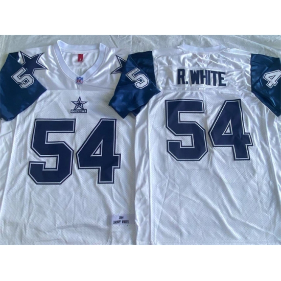 Men's Dallas Cowboys #54 Randy White White Throwback Stitched Football Jersey - Ujersey
