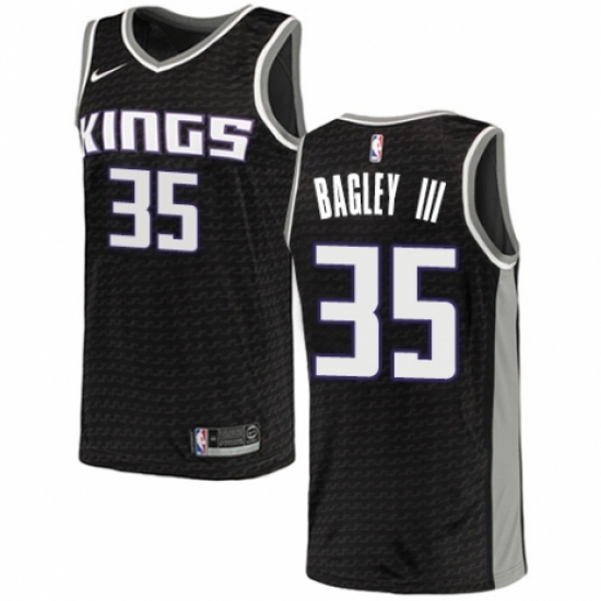 Men's Nike Sacramento Kings #35 Marvin Bagley III Swingman Black NBA Jersey Statement Edition - Ujersey