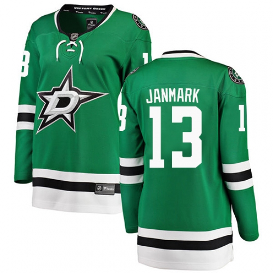 Women's Dallas Stars #13 Mattias Janmark Authentic Green Home Fanatics Branded Breakaway NHL Jersey - Ujersey