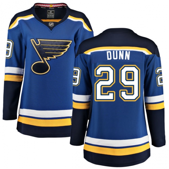 Women's St. Louis Blues #29 Vince Dunn Fanatics Branded Royal Blue Home Breakaway NHL Jersey - Ujersey