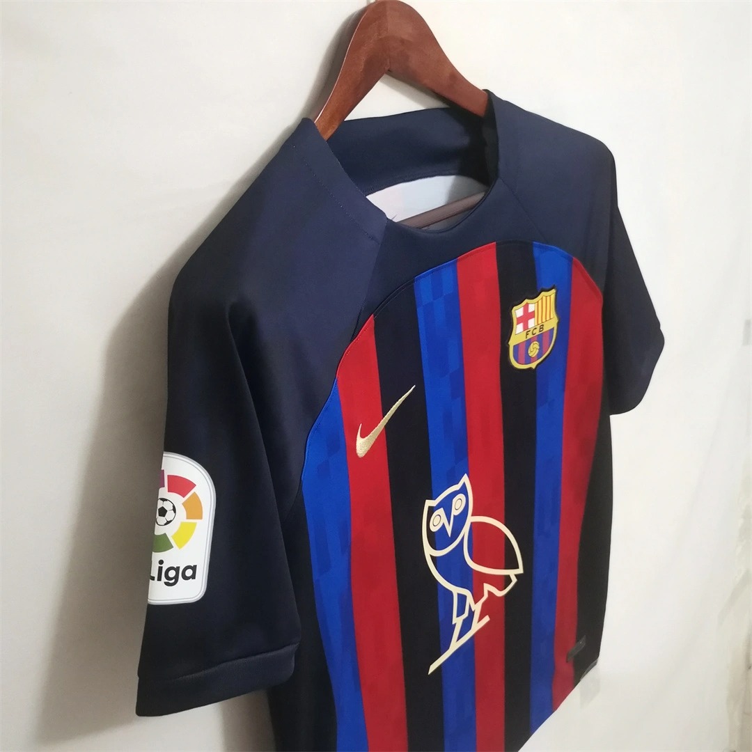 Barcelona Home Owl Version Soccer Jersey Custom Shirt 2022/23 - ujerseystore
