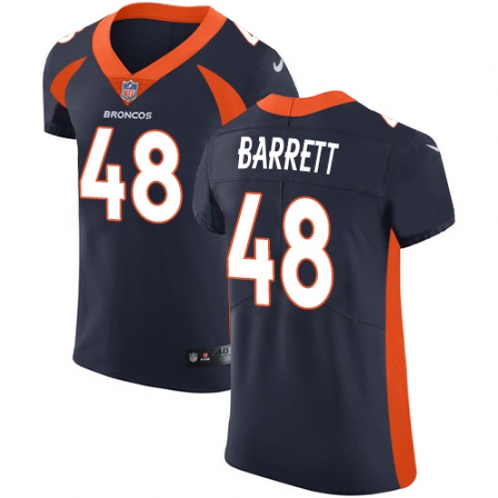Men's Nike Denver Broncos #48 Shaquil Barrett Navy Blue Alternate Vapor Untouchable Elite Player NFL Jersey - Ujersey