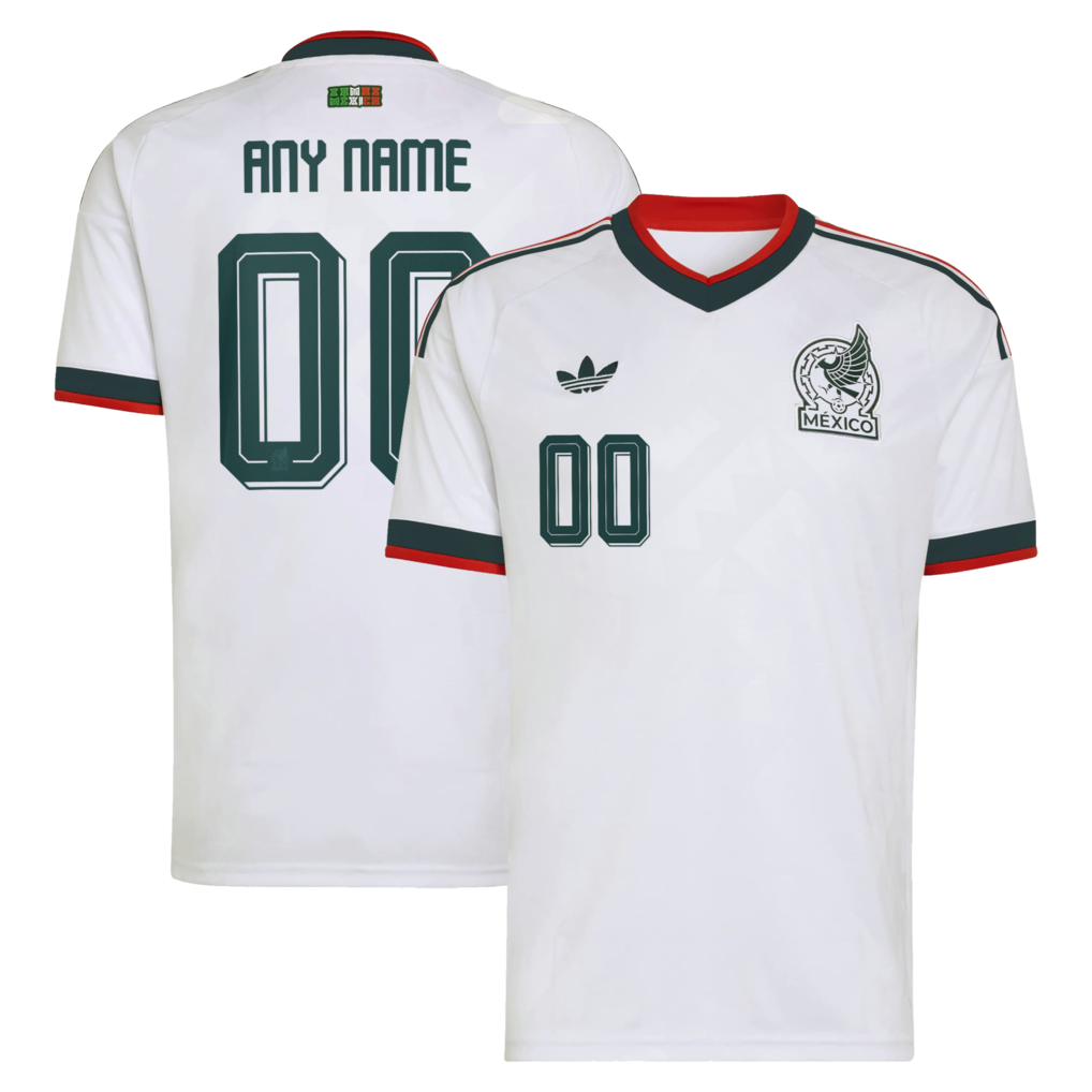 Men's Mexico National Team adidas White 2026 Away Replica Custom Jersey - Ujersey