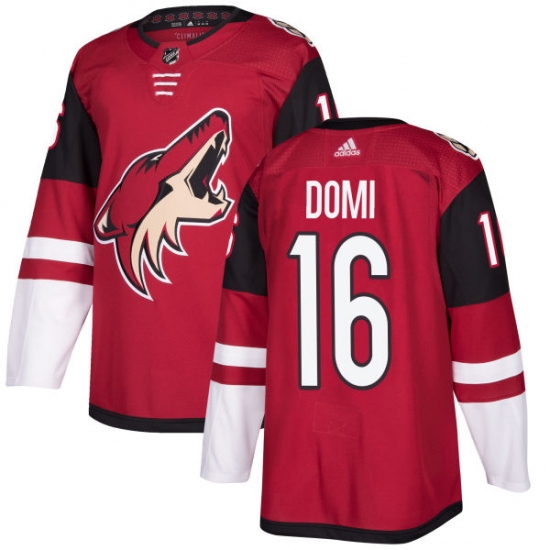 Youth Adidas Arizona Coyotes #16 Max Domi Authentic Burgundy Red Home NHL Jersey - Ujersey