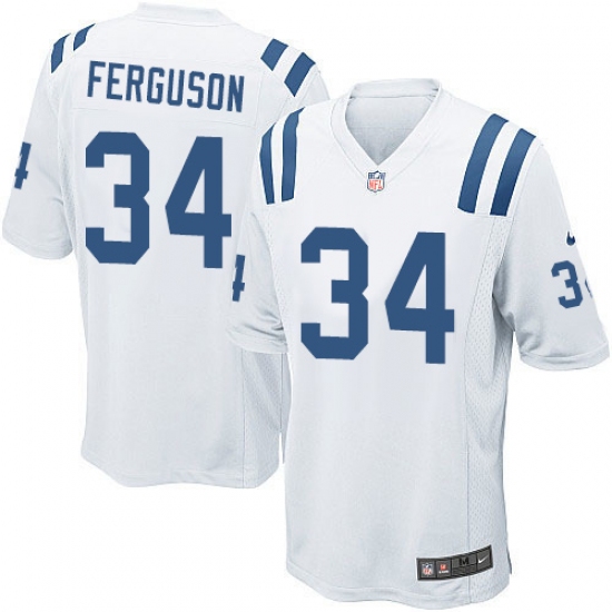 Men's Nike Indianapolis Colts #34 Josh Ferguson Game White NFL Jersey - Ujersey