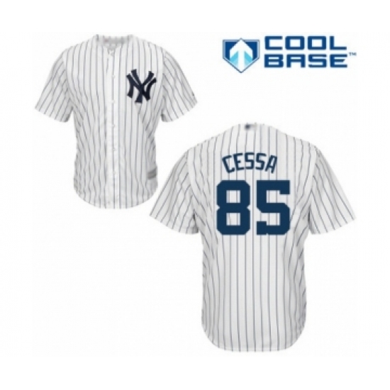 Youth New York Yankees #85 Luis Cessa Authentic White Home Baseball Player Jersey - Ujersey