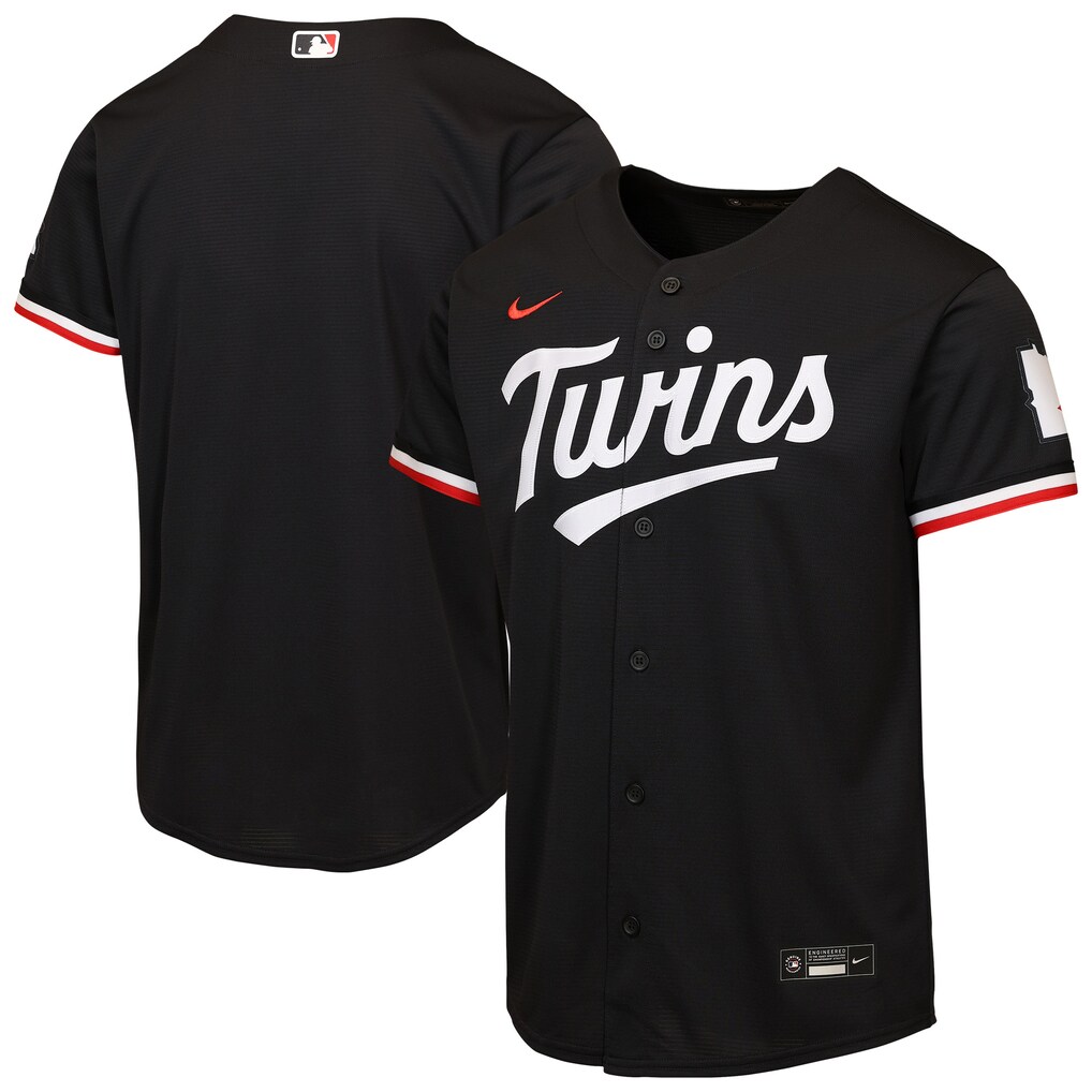 Youth Minnesota Twins Nike Black Alternate 2 Stadium Jersey - SUjersey01