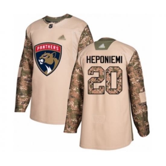 Men's Florida Panthers #20 Aleksi Heponiemi Authentic Camo Veterans Day Practice Hockey Jersey - Ujersey