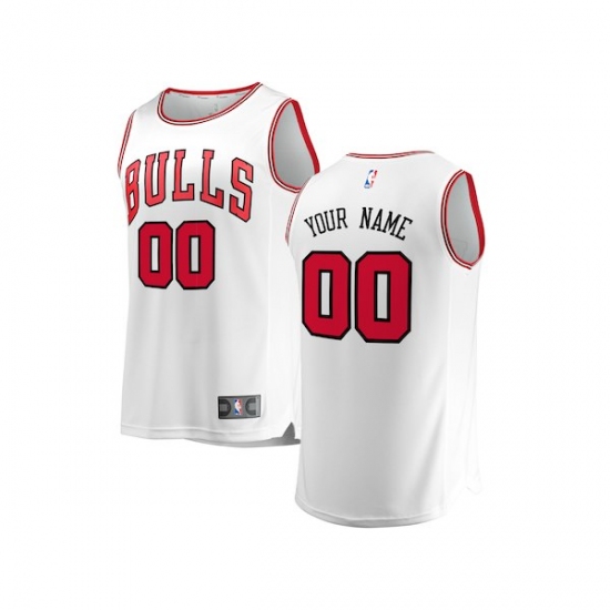 Youth Chicago Bulls Fanatics Branded White Fast Break Custom Replica Jersey - Association Edition - Ujersey