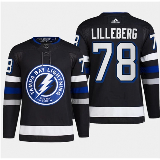 Men's Tampa Bay Lightning #78 Emil Martinsen Lilleberg Black 2024 Stadium Series Stitched Jersey - Ujersey