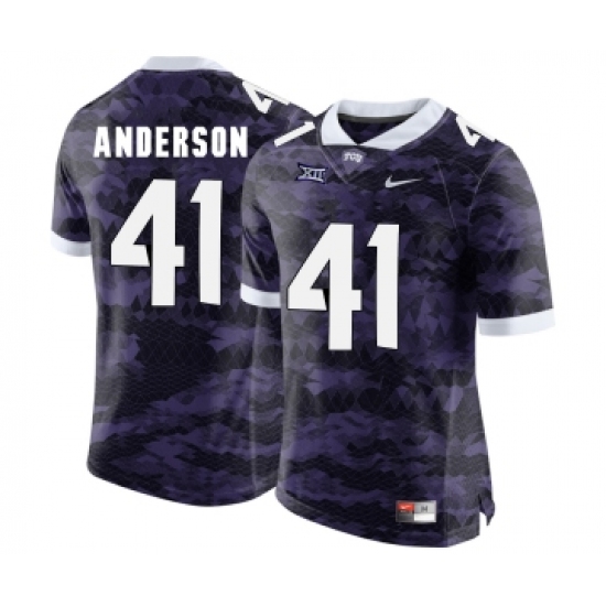 TCU Horned Frogs 41 Jonathan Anderson Purple College Football Limited Jersey