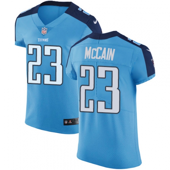 Men's Nike Tennessee Titans #23 Brice McCain Light Blue Team Color Vapor Untouchable Elite Player NFL Jersey
