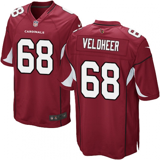 Men's Nike Arizona Cardinals #68 Jared Veldheer Game Red Team Color NFL Jersey - Ujersey