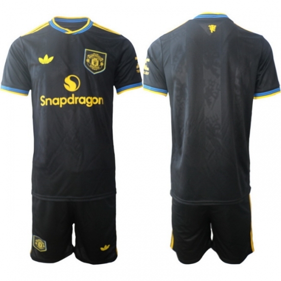 Men Manchester United 2026 Soccer Jerseys Black BLANK