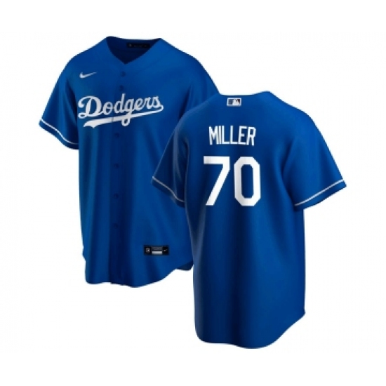 Men's Nike Los Angeles Dodgers #70 Bobby Miller Blue Cool Base Stitched Baseball Jersey - Ujersey