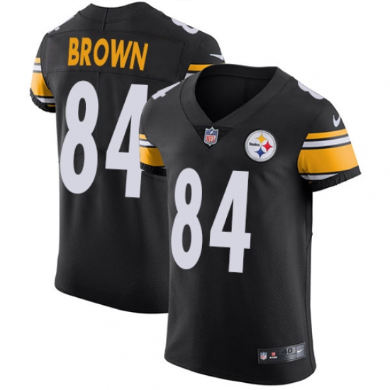 Men's Nike Pittsburgh Steelers #84 Antonio Brown Black Team Color Vapor Untouchable Elite Player NFL Jersey - Ujersey