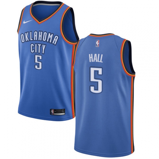 Youth Nike Oklahoma City Thunder #5 Devon Hall Swingman Royal Blue NBA Jersey - Icon Edition - Ujersey